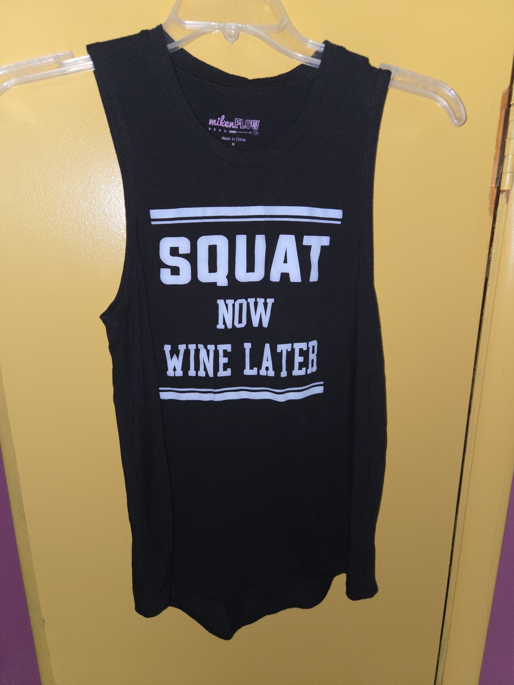 Miken Black Tank with Pink MikenFLOW Logo